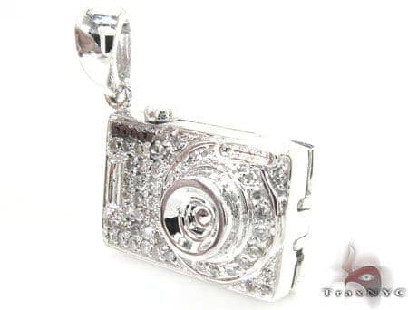 diamond camera pendant