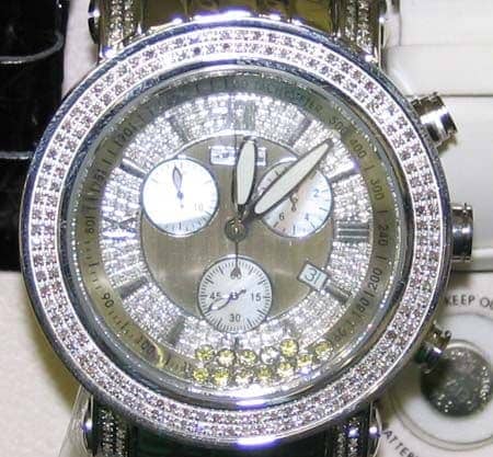 joe rodeo floating diamond watch