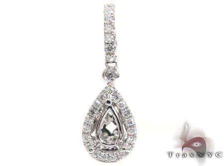 Diamond Teardrop Semi Mount Pendant 2 Ladies White Gold 18k Round Cut 0 56 Ct - Pendant Semi Mount Jewelry Diamond Teardrop Semi Mount Pendant 2 Ladies White Gold 18k Round Cut 0 56 Ct - Pendant Semi Mount Jewelry