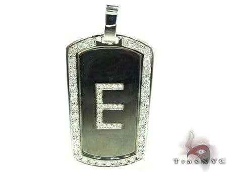 Men's Initial Dog Tag Necklace - Initial Necklaces For Men
