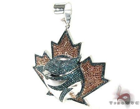 Toronto Blue Jays Pendant, 14K White - The GLD Shop