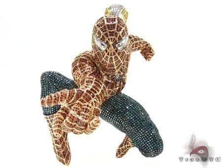 spider man diamond pendant