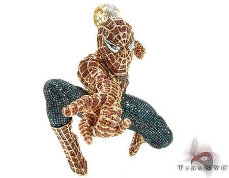 spider man diamond pendant