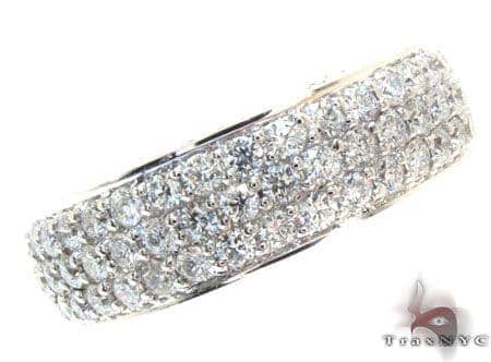 Mens 3 row hot sale diamond ring