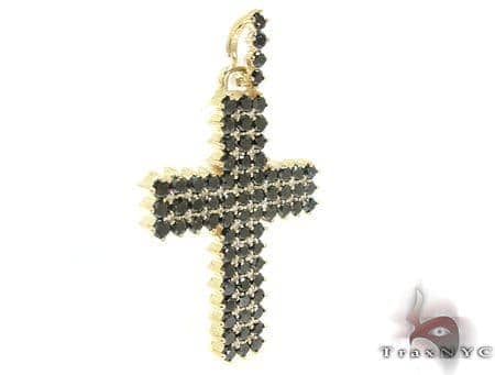 Mens Black Diamond Cross Crucifix 21881 