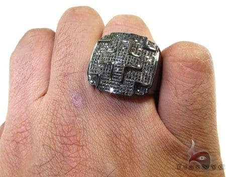 Black Diamond Cross Crucifix Ring 22548 