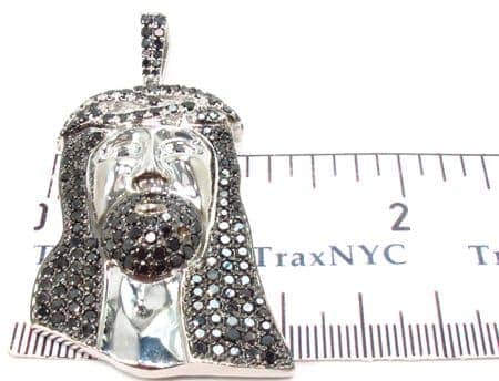 TraxNYC Silver Jesus Pendant Set 28026 