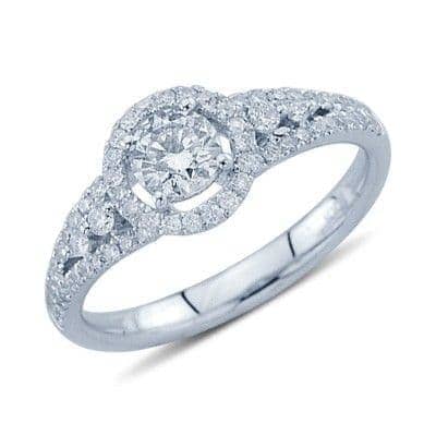 circle diamond promise rings