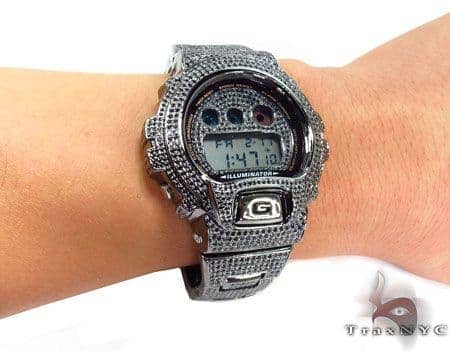 G-shock Fully Ice Black Color CZ Loaded Watch 30494 Mens G-Shock