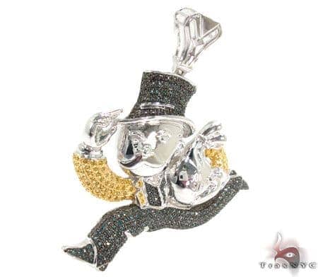 monopoly man diamond pendant