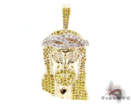 yellow diamond jesus piece