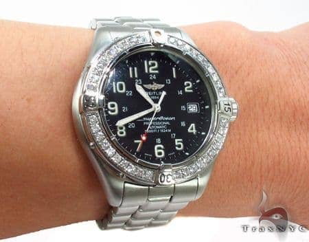 breitling superocean diamond bezel