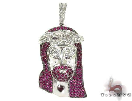 Ruby Jesus Silver Chain 31713 Mens 