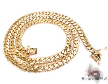 14k Solid Yellow Gold Cuban Link 3.5mm-12mm Chain Necklace Bracelet 7"-30"