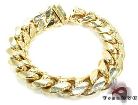 9 inch mens gold bracelets