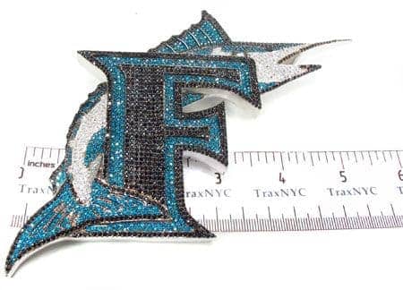 Florida Marlin Custom Pendant 32728 Mens Metal .925 Silver