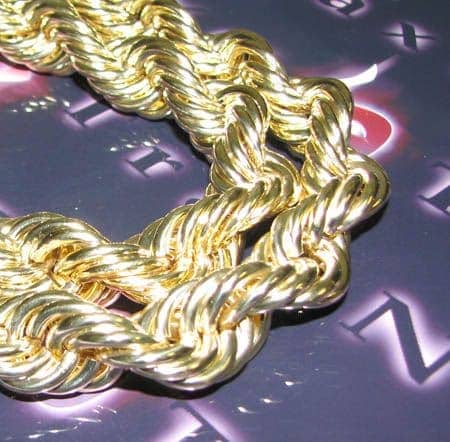 13mm gold rope chain