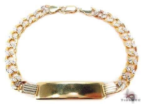 mens 10k gold id bracelet