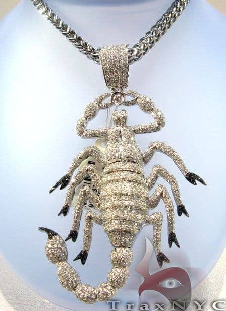 white gold scorpion necklace