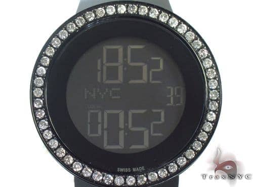 digital gucci watch with diamonds