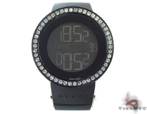 gucci digital watch with diamonds