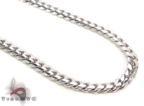 4mm white gold cuban chain