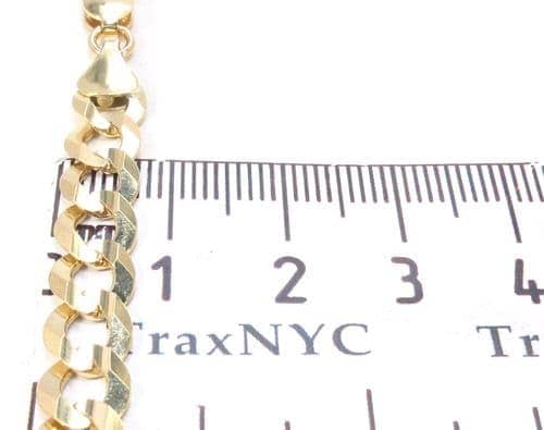 Mens Chain Gold 7mm Curb Chain Necklace Gold Chains for 