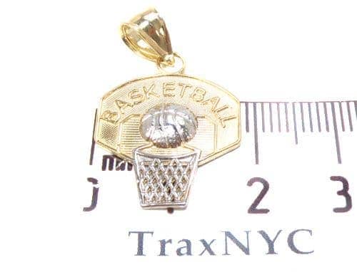 10k gold basketball pendant