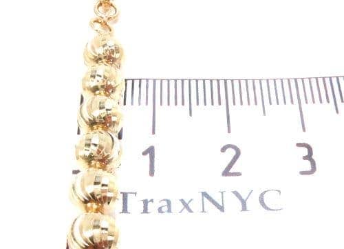 14K Gold Bead Moon Cut Chain 18 Inches 