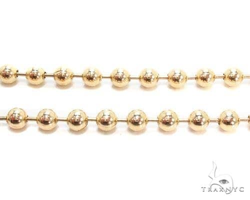 14K Gold Bead Chain 34 Inches 5mm 53.1 