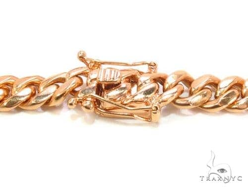 14K Rose Gold Miami Chain 30 Inches 9mm 
