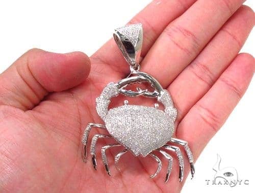 diamond crab necklace