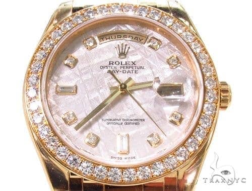 Bare gør charter Modtager Diamond Rolex Day-Date Masterpiece 18K Gold Watch 36603: best price for  jewelry. Buy online in NY at TRAXNYC.