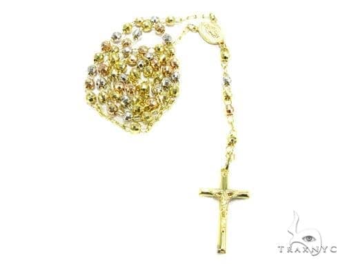 3 Tone Gold Rosary Beads 2 3237 Mens 