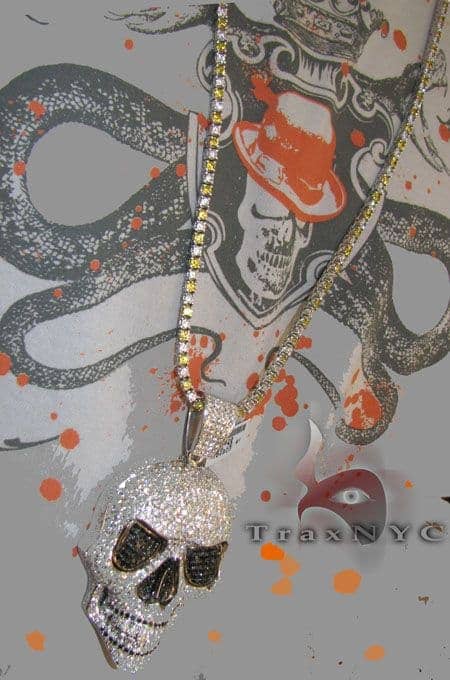 Iced Out Skull Head Pendant 546 Mens 