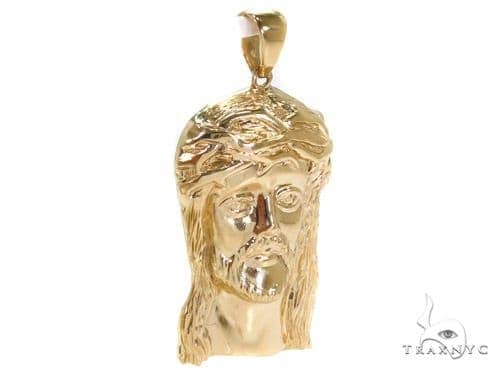 Solid 18k Gold Jesus Pendant 37482 Mens 