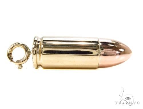 solid gold bullet pendant