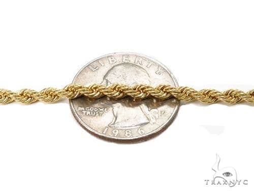 Rope Gold Chain 22 Inches 3mm 7 Grams 