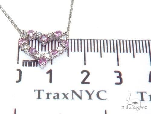 Heart Pink Sapphire Diamond Necklace 40829: quality jewelry at