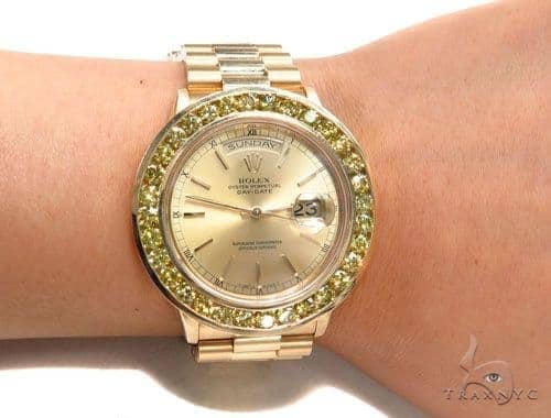 Rolex Day-Date I President Yellow Gold 218238 42786 Mens Diamond Rolex  Watch Collection Gold 18k Round Cut 6.00 ct