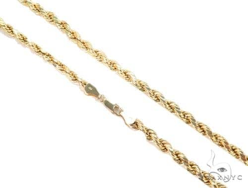 104k Yellow Gold Rope Hollow Chain 26 