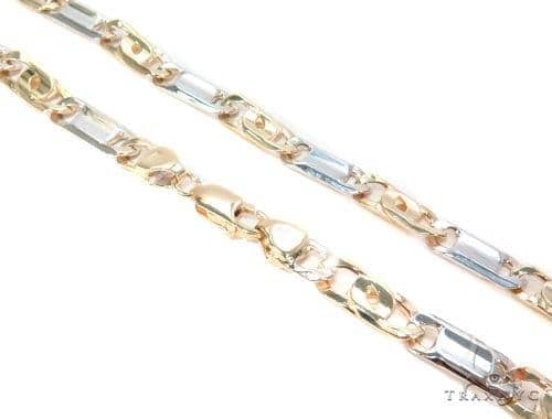 14k Gold Tiger Eye Chain 24 Inches 8mm 