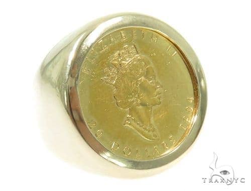 Queen Elizabeth Gold Coin Ring 45398: quality jewelry at TRAXNYC 
