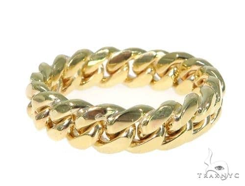 14k Gold 6.5mm Miami Cuban Link Ring 