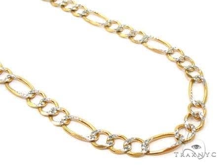 Mens 14k Solid Yellow Gold Figaro Chain 