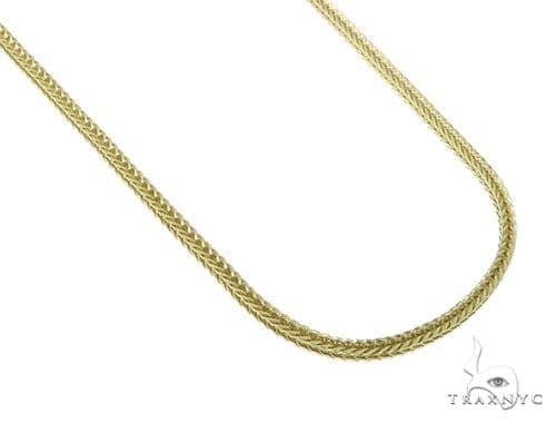 Mens 10k Solid Yellow Gold Foxtail 