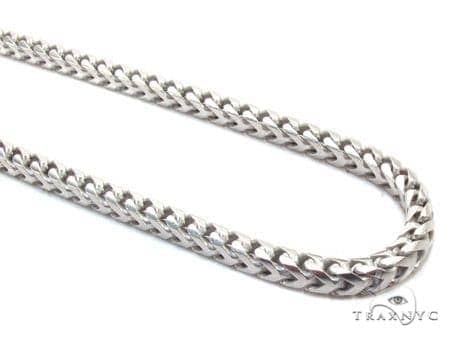 mens white gold franco chain