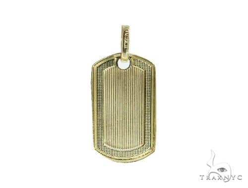 10k Yellow Gold Dog Tag 49736 Mens 