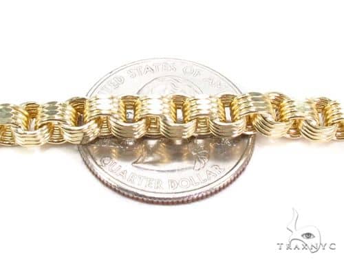 10k Yellow Gold Rolo Fancy Link Chain 