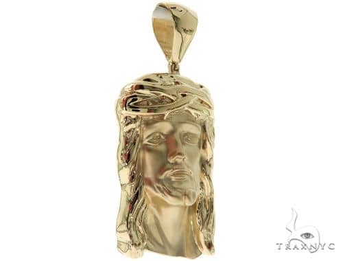 Solid 14K Gold Jesus Pendant 45363 Mens 